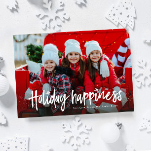 Glück niedlich einfach ein Foto Familie Weihnachte Feiertagskarte