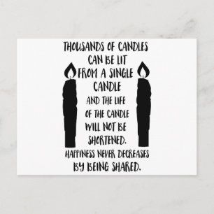 Glück nimmt nie ab, wenn man sie teilt postkarte