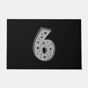 Glück Nummer 6 zum Geburtstag Fußmatte