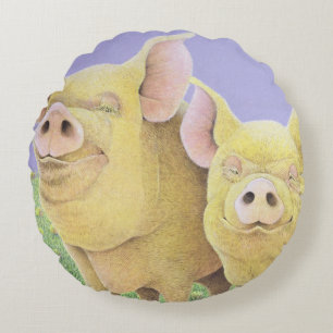 Glück Rundes Kissen