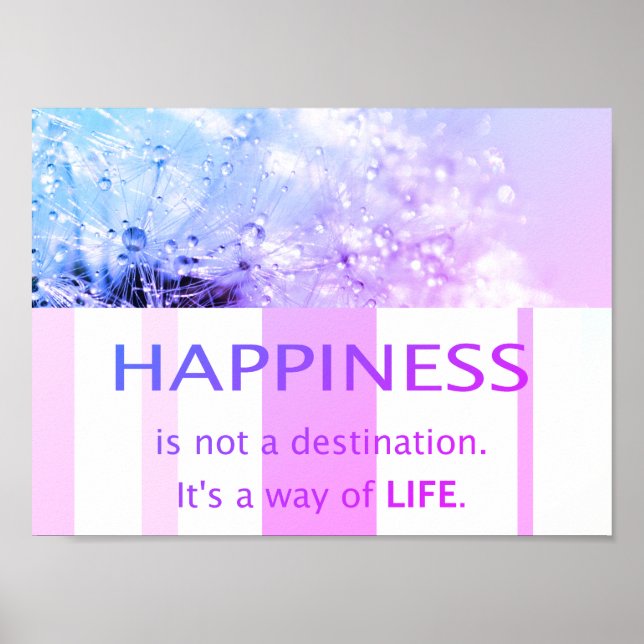 Glück schöne Sprüche Sprichwort Zitate Pusteblume Poster (Vorne)