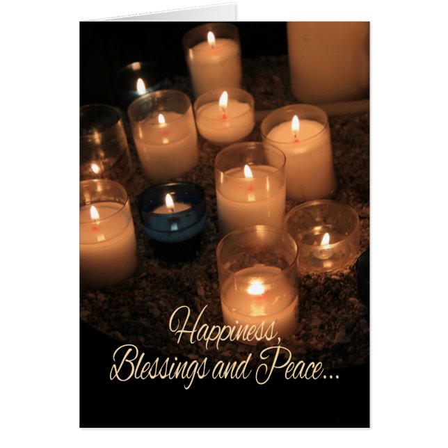 Glück, Segnungen und Frieden. (Vorne)