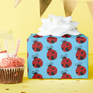 Glück sei ein Niedlicher Cartoon von Ladybug Geschenkpapier