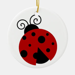 Glück sei ein Niedlicher Cartoon von Ladybug Keramik Ornament
