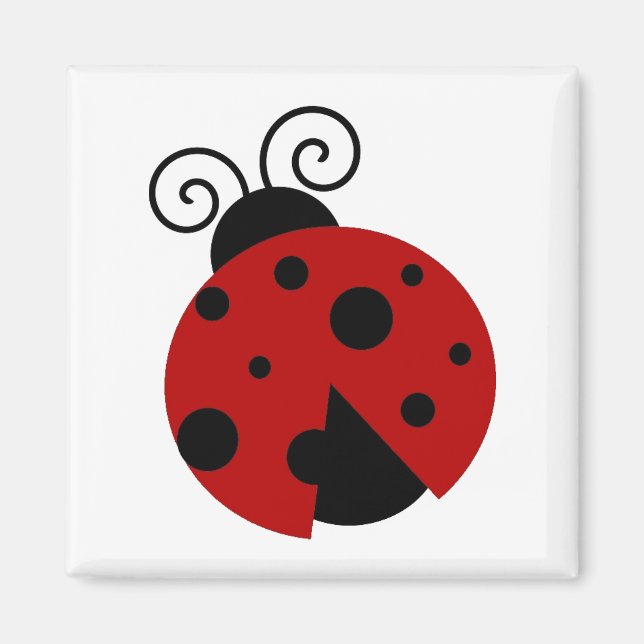 Glück sei ein Niedlicher Cartoon von Ladybug Magnet (Vorne)