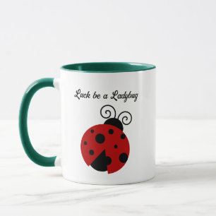Glück sei ein Niedlicher Cartoon von Ladybug Tasse