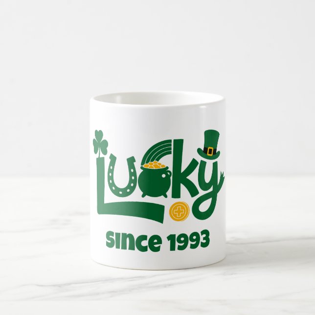 Glück seit dem Jahr Kaffeetasse (Mittel)