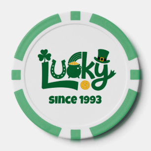 Glück seit dem Jahr Pokerchips