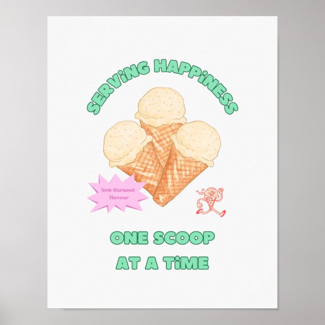 Glück servieren poster (Vorne)