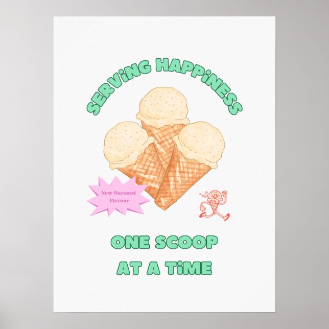 Glück servieren poster (Vorne)