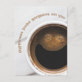 Glück sieht dir wunderbar aus postkarte