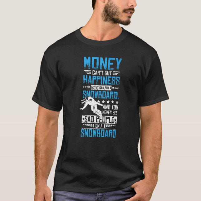 Glück Snowboarden T-Shirt (Vorderseite)
