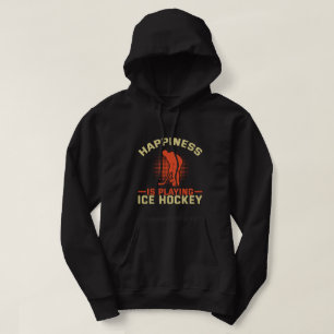 Glück spielt Eishockey Hoodie