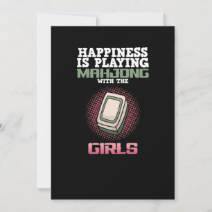 Glück spielt Mahjong Game Player Games Einladung