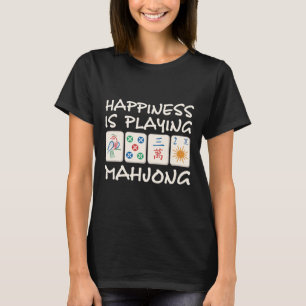 Glück spielt Mahjong Mahjong Party Mahjong T-Shirt