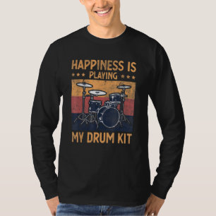 Glück spielt mein Drum Kit Player Drummer T-Shirt