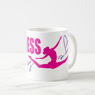 Glück springt Herzschlag Mädchen pink lila Kaffeetasse
