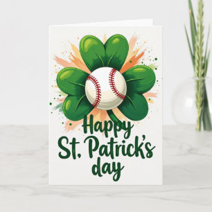 Glück und Baseball St. Patricks Karte