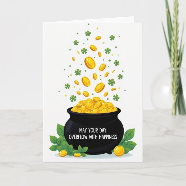 Glück und Freude St. Patricks Karte (Vorderseite)