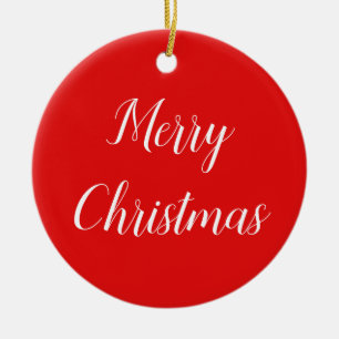 Glück und frohe Weihnachten Keramik Ornament