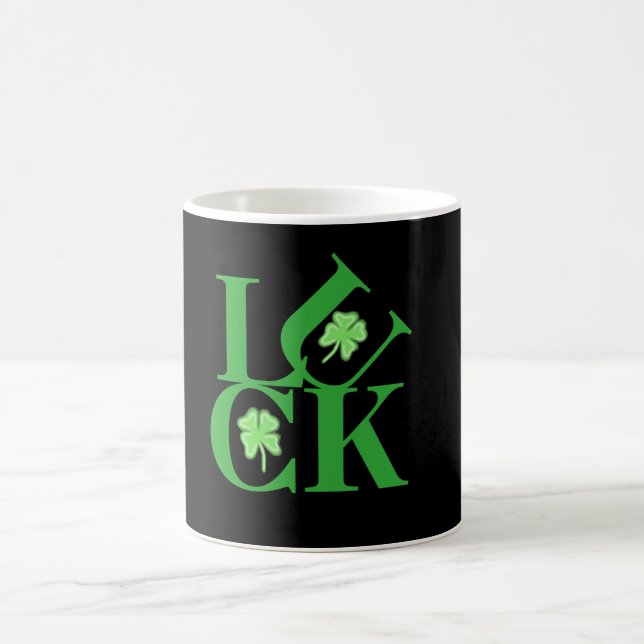 Glück und Kleeblätter Kaffee Cup Tasse (Mittel)