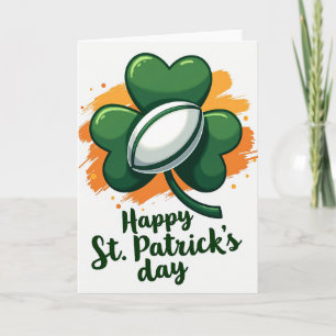 Glück und Rugby St. Patricks Tag Karte