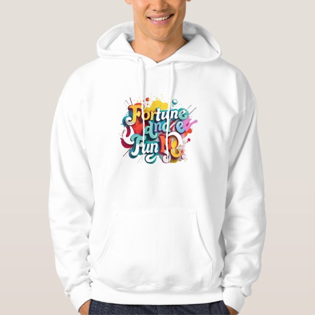 "Glück und Spaß" Hoodie (Vorderseite)