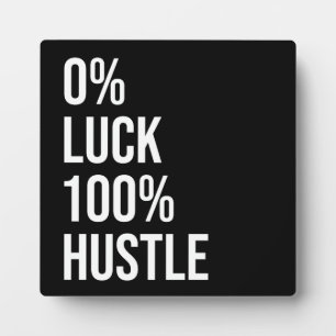 Glück vs Hustle, Fitness, Hustel, Erfolg, Motivier Fotoplatte