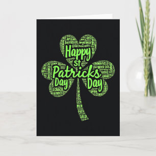 Glück Wort Kunst St. Patrick Tag Karte