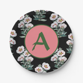 GLÜCK-ZUHAUSE-MONOGRAM-Papierplatte Pappteller