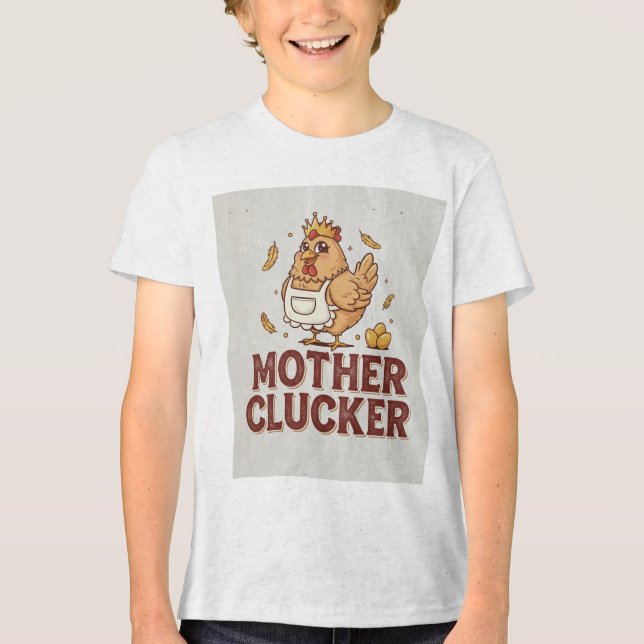 Glucke Mutter Tri-Blend Shirt (Vorderseite)