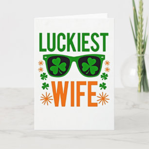 Glückigste Ehefrau Shamrock Karte