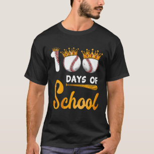 Glücklich 100. Tag 100 Tage Baseballlehre an der S T-Shirt