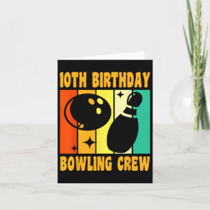 Glücklich 10 Geburtstag 10 Jahre Vintager Bowling Karte