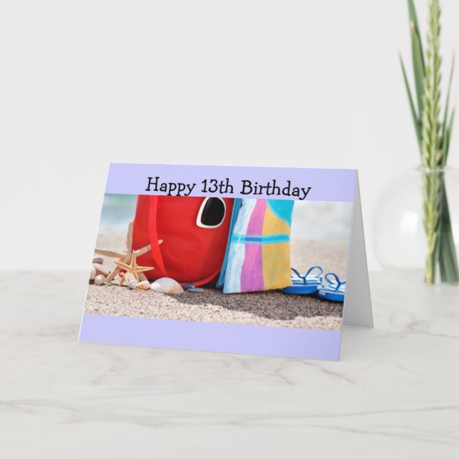 GLÜCKLICH "13." GEBURTSTAG ZU EINEM NEUEN TEENAGER KARTE (Vorderseite)