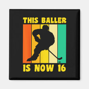 Glücklich 16 Geburtstag 16 Jahre alter Retro Eisho Magnet