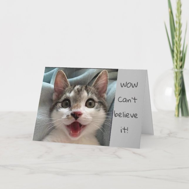 GLÜCKLICH **16.** GEBURTSTAG "WOW" KARTE (Vorderseite)