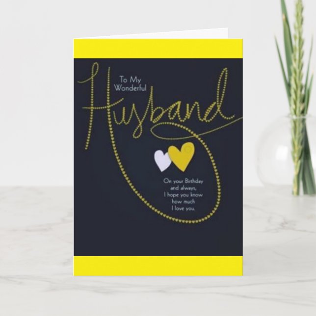 GLÜCKLICH ***1. JAHRESTAG*** FÜR MEIN HUSBAND KARTE (Vorderseite)