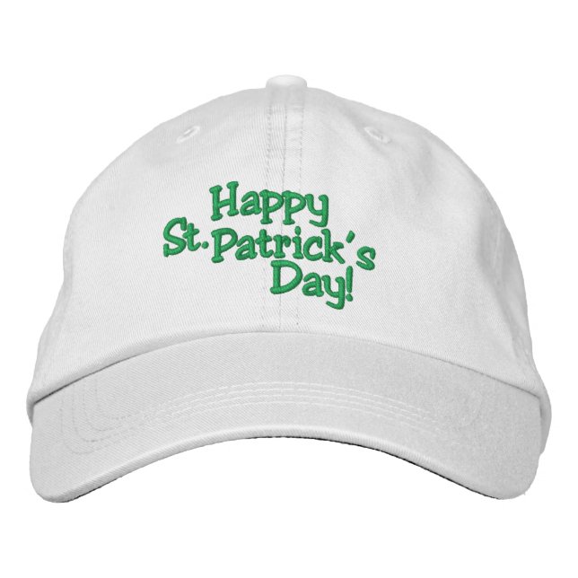 GLÜCKLICH 2017 St. Patrick's Day HAT Bestickte Baseballkappe (Vorderseite)