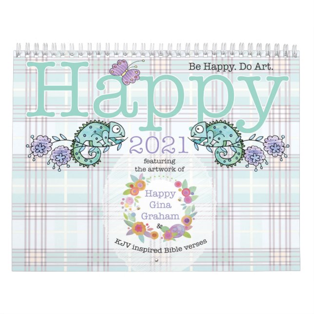 Glücklich 2021! Sei glücklich! Macht Kunst. Kalender (Titelbild)