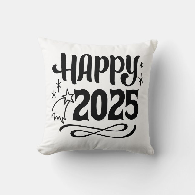 glücklich 2025 kissen (Vorderseite)