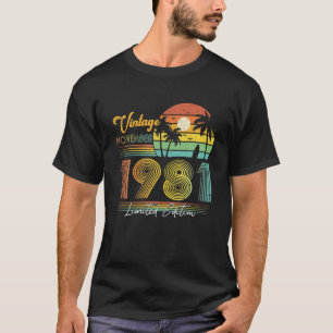 Glücklich 40. Geburtstag 40 Jahre Vintager Novemb T-Shirt