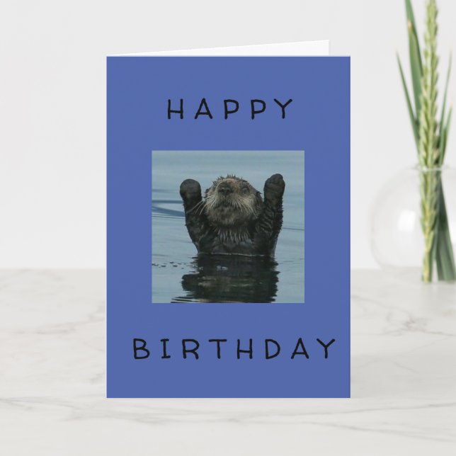 ***GLÜCKLICH 40. GEBURTSTAG*** SAGT COOLES OTTER KARTE (Vorderseite)