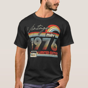 Glücklich 45. Geburtstag Vintag Mai 1976 45 Jahre  T-Shirt