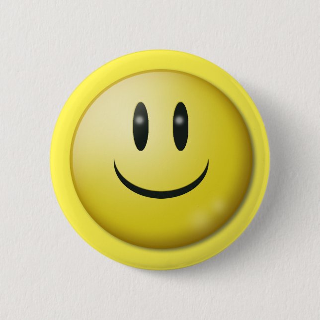 glücklich-4760 SMILIES EMOTICONS Happy Gelb Super  Button (Vorderseite)