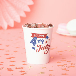 Glücklich 4. Juli 8 oz Papier Cups Pappbecher