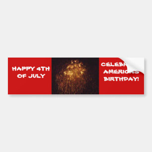 GLÜCKLICH, 4. JULI, FEIERSPIEL AMERIKA-Stoßstange Autoaufkleber