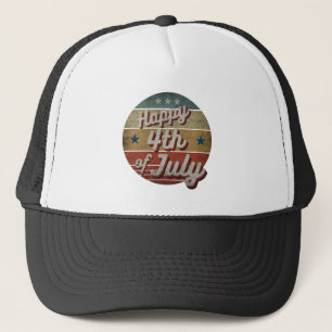 GLÜCKLICH 4. JULI TRUCKER HAT TRUCKERKAPPE