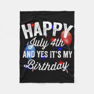 Glücklich 4. Juli und ja, es ist mein Geburtstag u Fleecedecke