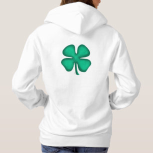 Glücklich 4 Leaf Irish Cloud Frauen weiße Schuhe Hoodie